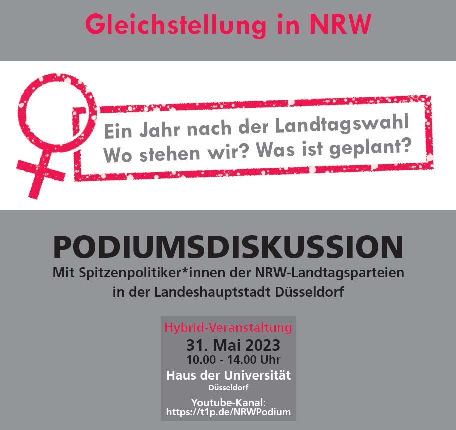 Podiumsdiskussion: Gleichstellung in NRW
